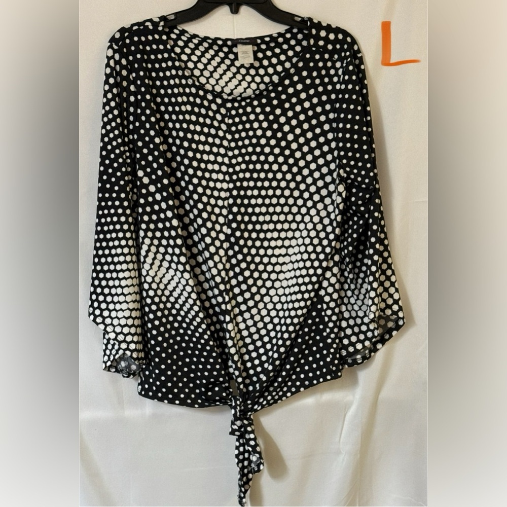 Cocomo Black and White Polka Dot Blouse